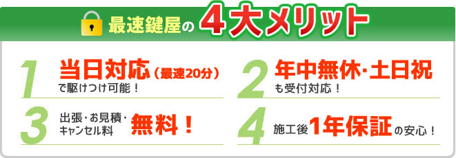 他社とは違う4つの強みを紹介します。